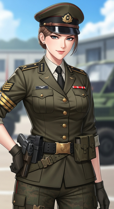 A Military-Themed Character (Female)